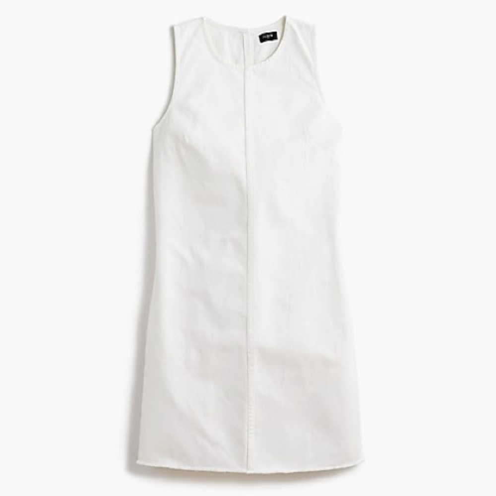 NWT J. Crew Factory Denim Shift Dress in White